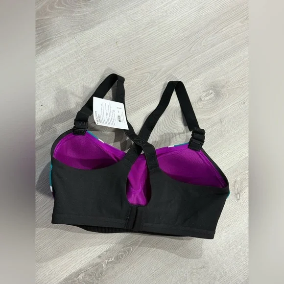 Victoria's Secret Purple and Green Sports Bra for Active Comfort Size 34D NWT - Picture 2 of 8
